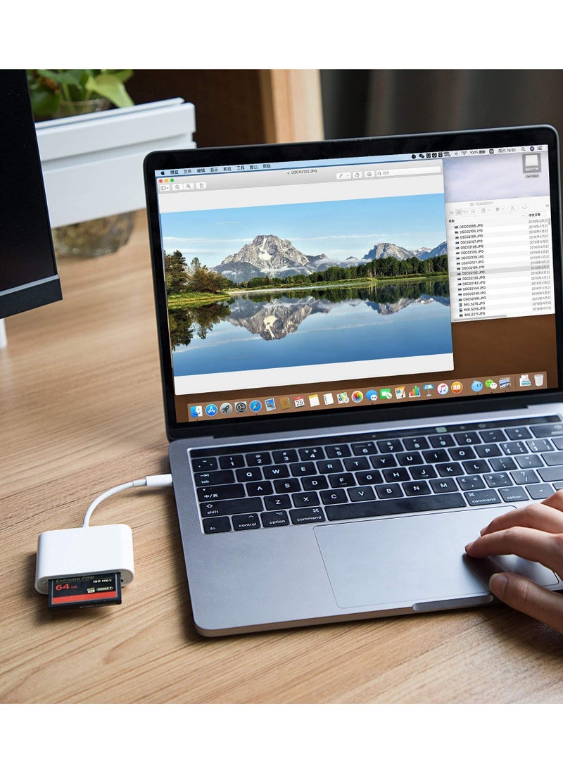 KASTWAVE USB C CF/SD/TF Card Reader 3 in 1, Compact Flash Reader 3-Slot Memory Card Adapter for Type-C Device Supports Micro SD Memory Card Compatible with MacBook Pro/Air M1 iPad Pro Android Galaxy S20 S21U - Image 5