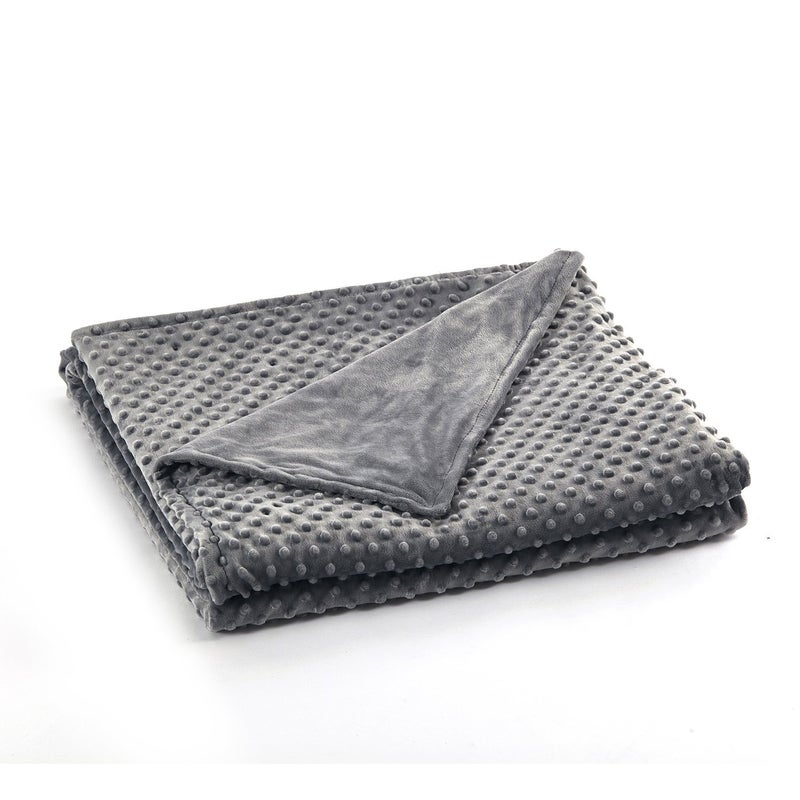 RelaxBlanket 60''x80'' Duvet Cover for Weighted Blanket | Premium Super Soft Minky Dot | Dark Grey - Image 1
