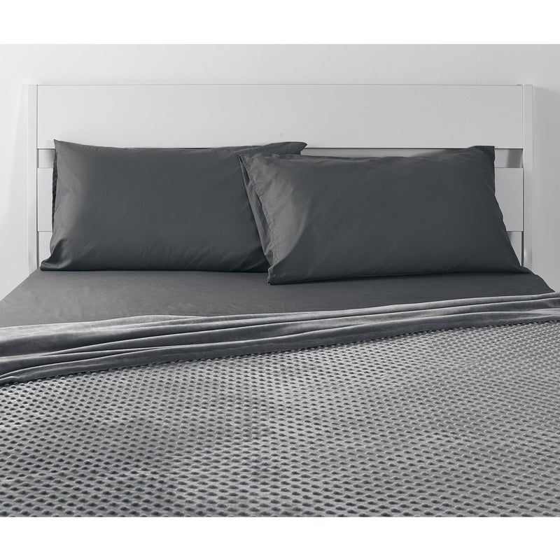 RelaxBlanket 60''x80'' Duvet Cover for Weighted Blanket | Premium Super Soft Minky Dot | Dark Grey - Image 2