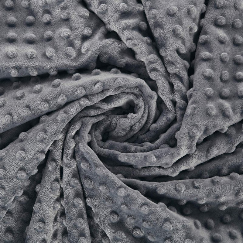 RelaxBlanket 60''x80'' Duvet Cover for Weighted Blanket | Premium Super Soft Minky Dot | Dark Grey - Image 5
