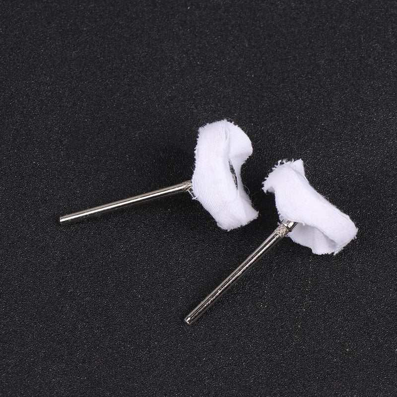 White Cotton Buffing Mop Wheels 20pcs with Shaft for Jewelry Aluminum Stainless Steel Polishing Rotary Tool Accessories - Image 5