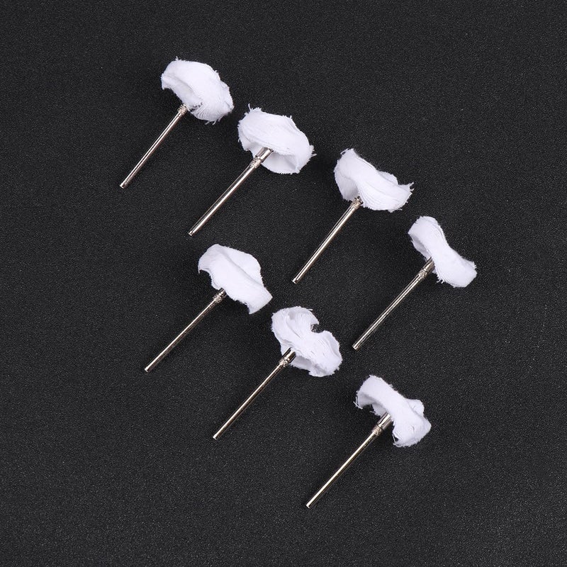 White Cotton Buffing Mop Wheels 20pcs with Shaft for Jewelry Aluminum Stainless Steel Polishing Rotary Tool Accessories - Image 4