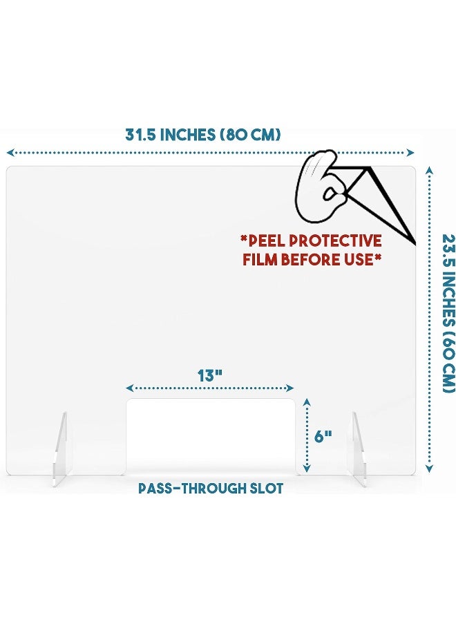 TPGP Sneeze Guard For Counter Desk - Plexiglass Plastic Shield Barrier - Image 2