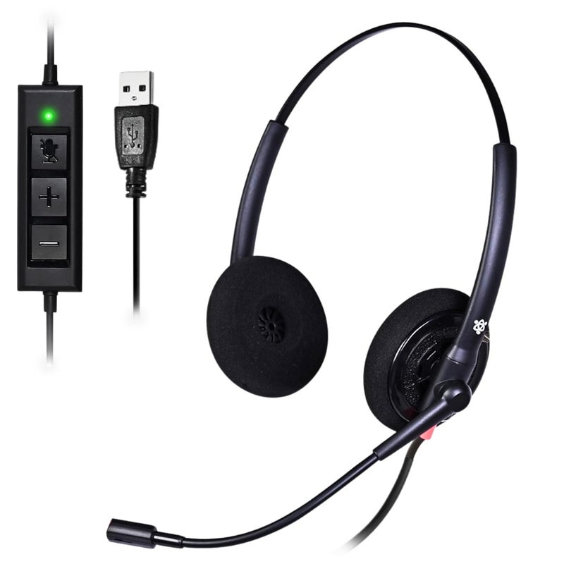 Metaind Wired USB Headphone META_MT500 with Noise-Cancelling Mic | Perfect for Teams, Zoom & Call Center Use | Comfortable & Durable Headset for PC & Laptop - Image 1