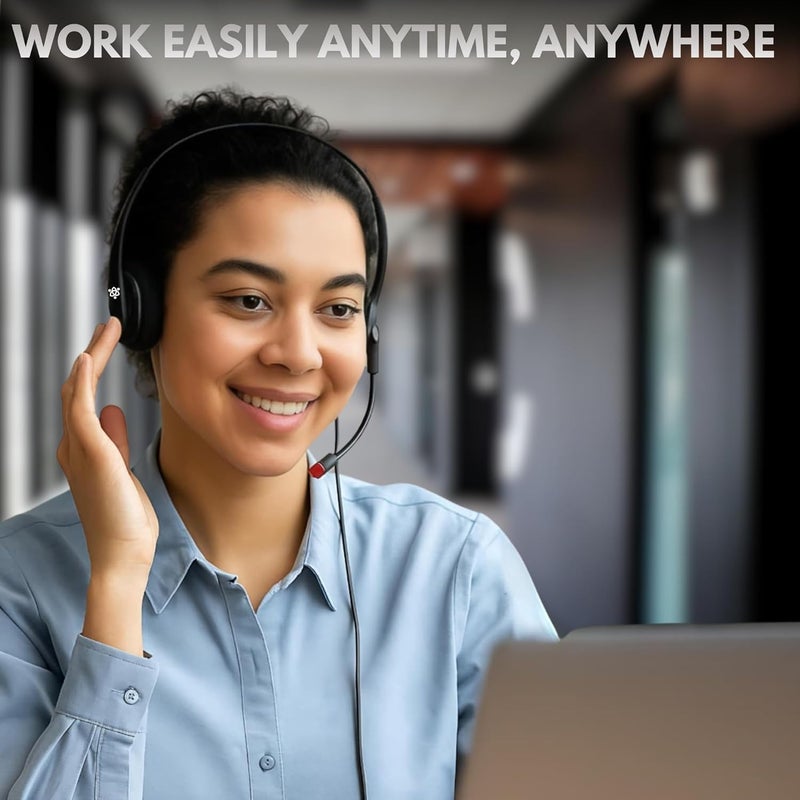Metaind Wired USB Headphone META_MT500 with Noise-Cancelling Mic | Perfect for Teams, Zoom & Call Center Use | Comfortable & Durable Headset for PC & Laptop - Image 5