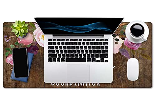 SSOIU Large Mouse Pad, Full Desk XXL Extended Gaming Mouse Pad 35.5" X 15.7", Waterproof Desk Mat Stitched Edges, Non-Slip Laptop Computer Mousepad for Office and Home, Chaos Coordinator Funny Quote - Image 4