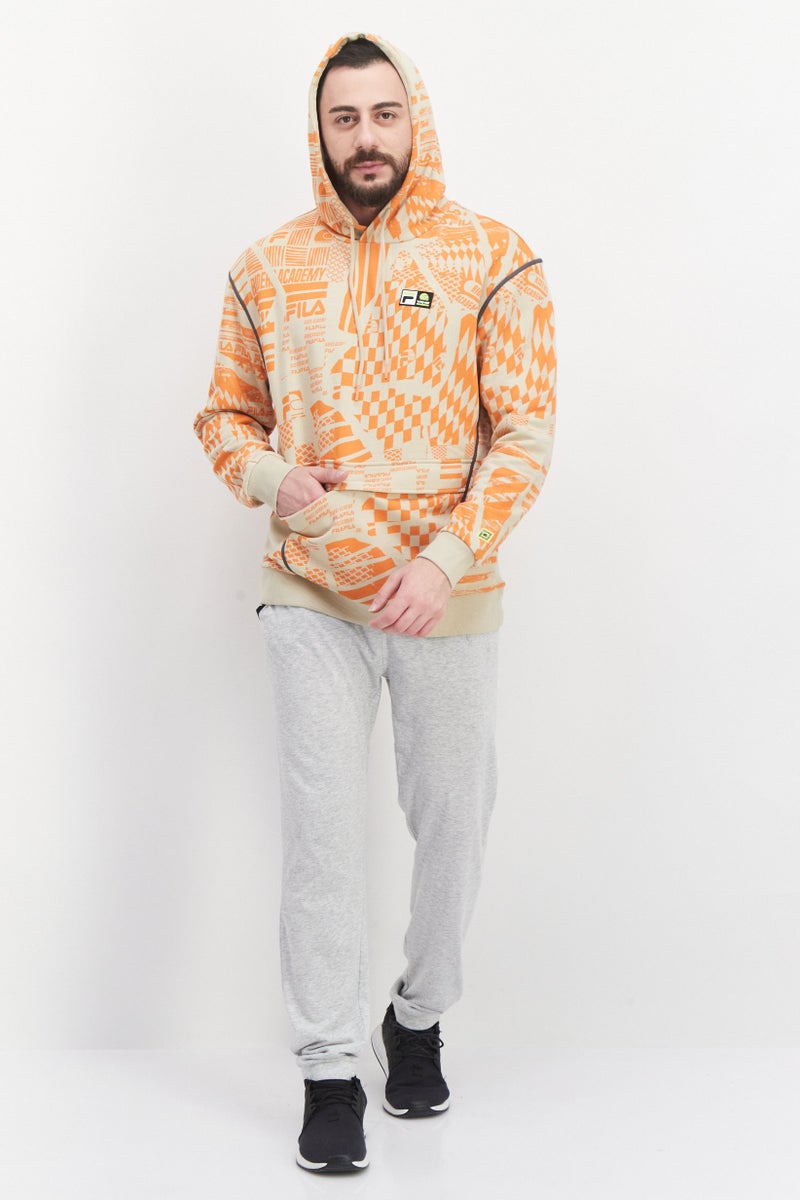 FILA Men Sportswear Fit Training Hoodie, Khaki - Image 4