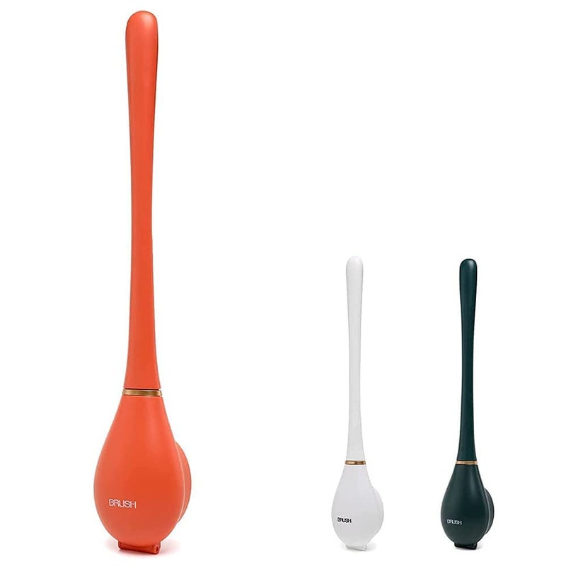 SYPM فرشاة تنظيف المرحاض المثبتة على الحائط مع حامل فرشاة تنظيف المرحاض مع فتح وإغلاق تلقائي للحمام (1 قطعة) - Image 2