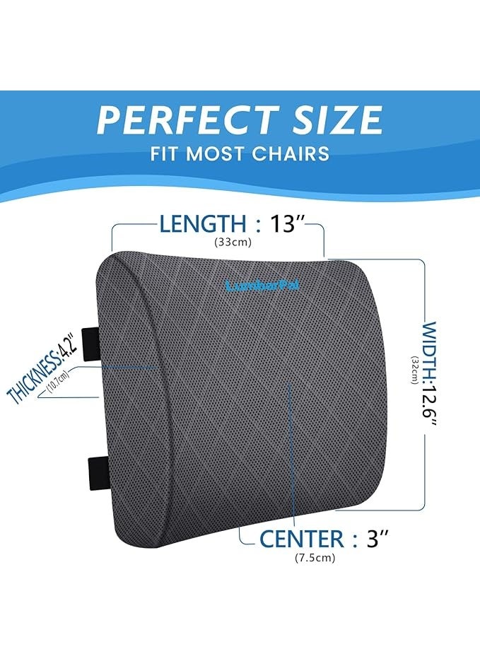 Lumbar Support Pillow – Memory Foam Back Cushion for Office, Car & Gaming Chairs, Adjustable Straps for Improved Posture & Pain Relief - Image 5