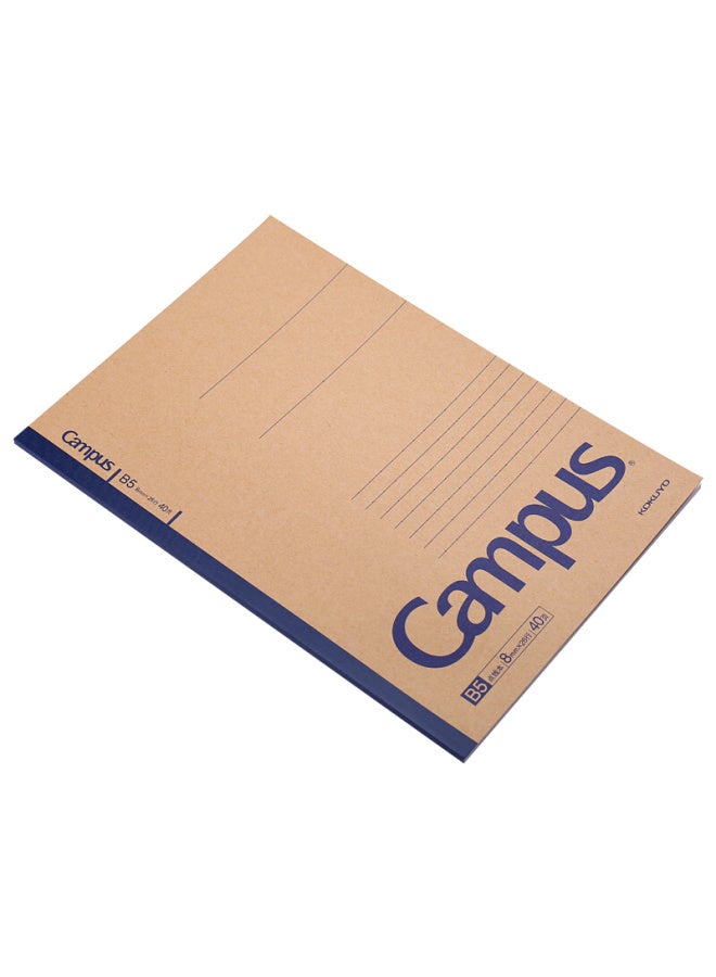كوكويو Kokuyo Campus دفتر B5، سلكي، سلسلة Kraft Paper، خط منقط 8 مم، 26 سطر، 40 ورقة، كتاب 1، لون عشوائي، Wcn-cnb1415 - Image 4