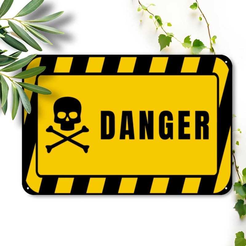 علامة تحذير خطر متوافقة مع OSHA مقاومة للطقس والبهتان للون الأصفر، مناسبة للاستخدام في مكان العمل والمستودع وموقع العمل، مقاس 20x30 سم (8x12 بوصة) بدون إطار. - Image 2
