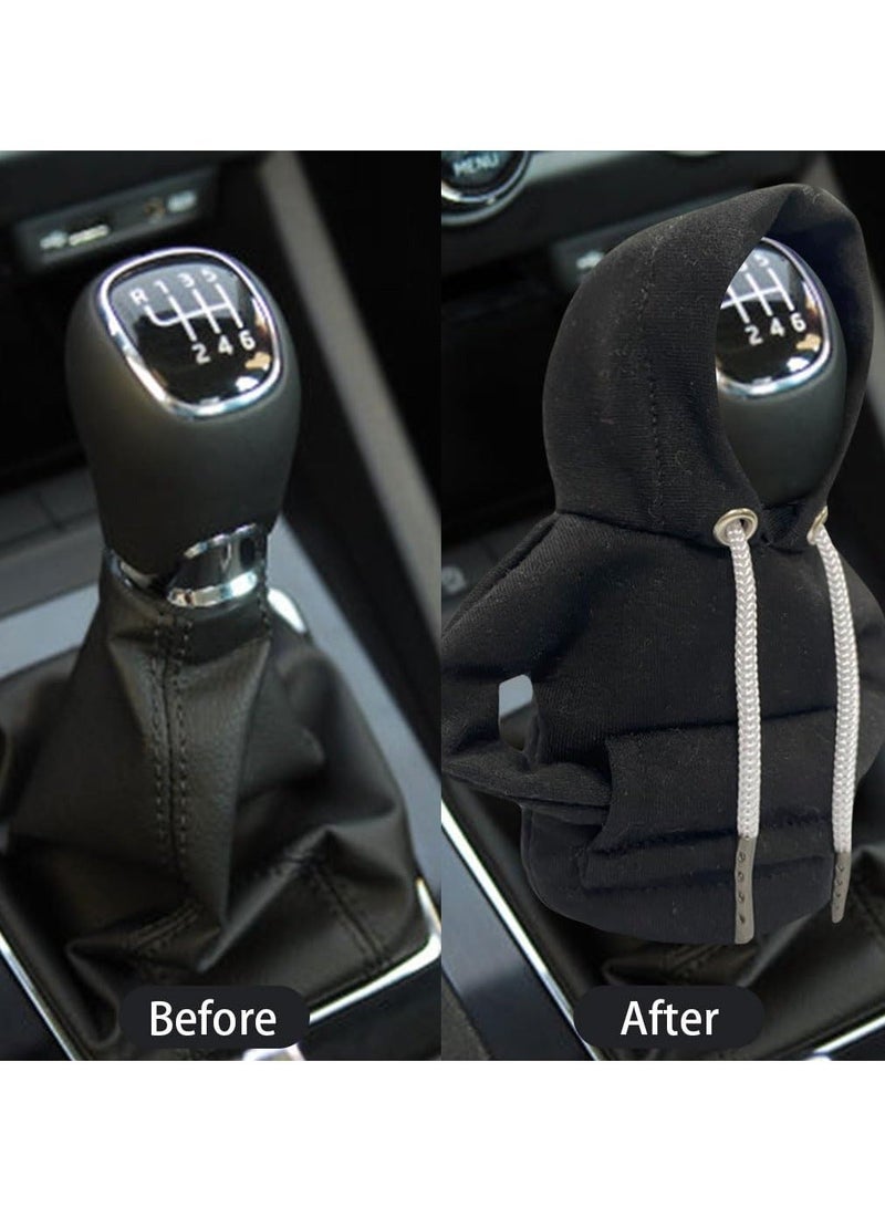 هاهاهاي غطاء نقل التروس وغطاء نقل التروس ومفتاح نقل السيارة العام ومفتاح نقل السيارة الصغير لناقل السيارة وإكسسوارات السيارة والأزخرفة التي تضيف المزيد من الفاخرة إلى سيارتك (الأسود) - Image 4