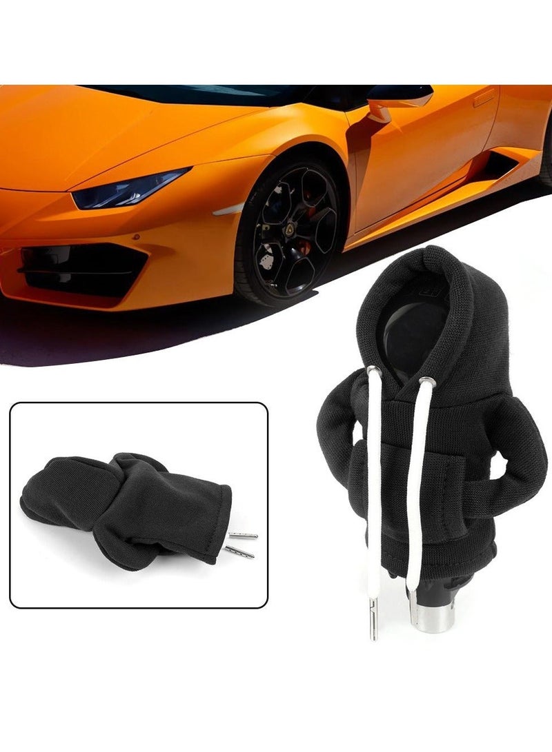 هاهاهاي غطاء نقل التروس وغطاء نقل التروس ومفتاح نقل السيارة العام ومفتاح نقل السيارة الصغير لناقل السيارة وإكسسوارات السيارة والأزخرفة التي تضيف المزيد من الفاخرة إلى سيارتك (الأسود) - Image 2