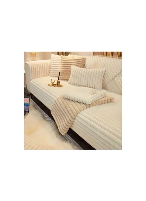 Bubbles fur sofa cover set (rabbit fur) - 10 pieces