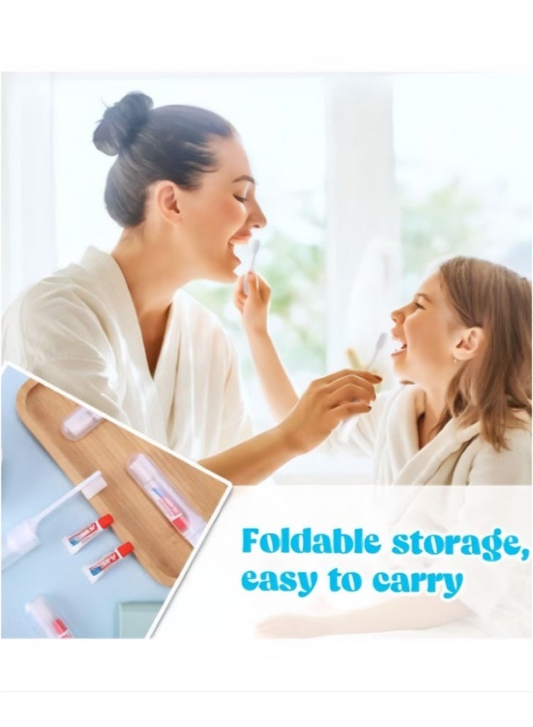 Generic 10 Piece Mini Travel Toothbrush & Toothpaste, Soft Bristle Folding Toothbrush Toothbrush Toiletries, Suitable for Travel, Business, Camping, Outdoor Activities Mini Toothbrush with Toothpaste  - Image 4