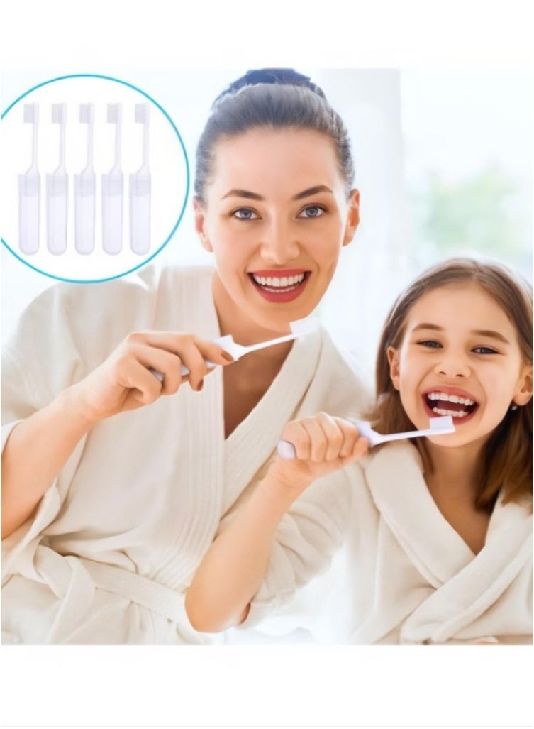 Generic 10 Piece Mini Travel Toothbrush & Toothpaste, Soft Bristle Folding Toothbrush Toothbrush Toiletries, Suitable for Travel, Business, Camping, Outdoor Activities Mini Toothbrush with Toothpaste  - Image 5