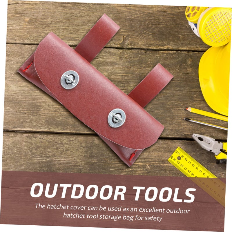 Leather Hatchet Case with Belt Loop for Camping Splitting and Outdoor Tool Storage - Image 4