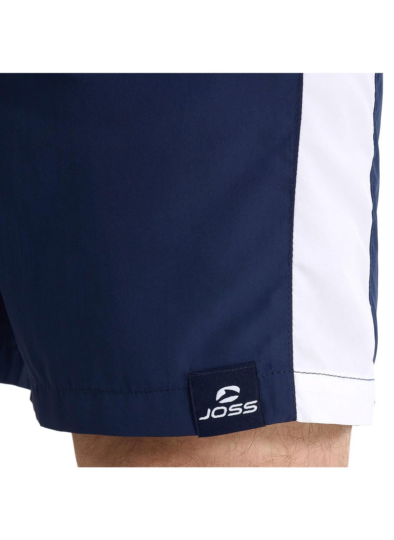Joss Men’s Swimming Shorts - Joss Blue/Light Blue, Quick-Drying Swim Trunks with Inner Shorts, Adjustable Waist & Spacious Pockets  - Image 4