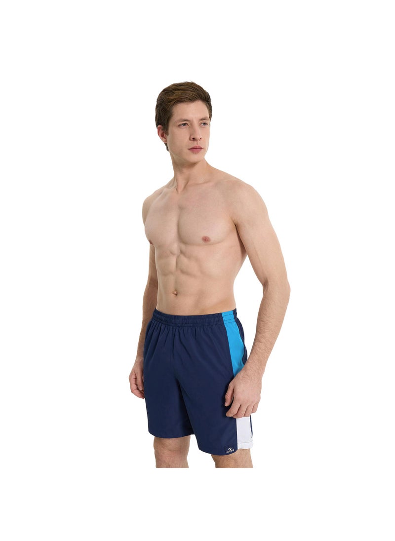Joss Men’s Swimming Shorts - Joss Blue/Light Blue, Quick-Drying Swim Trunks with Inner Shorts, Adjustable Waist & Spacious Pockets  - Image 1