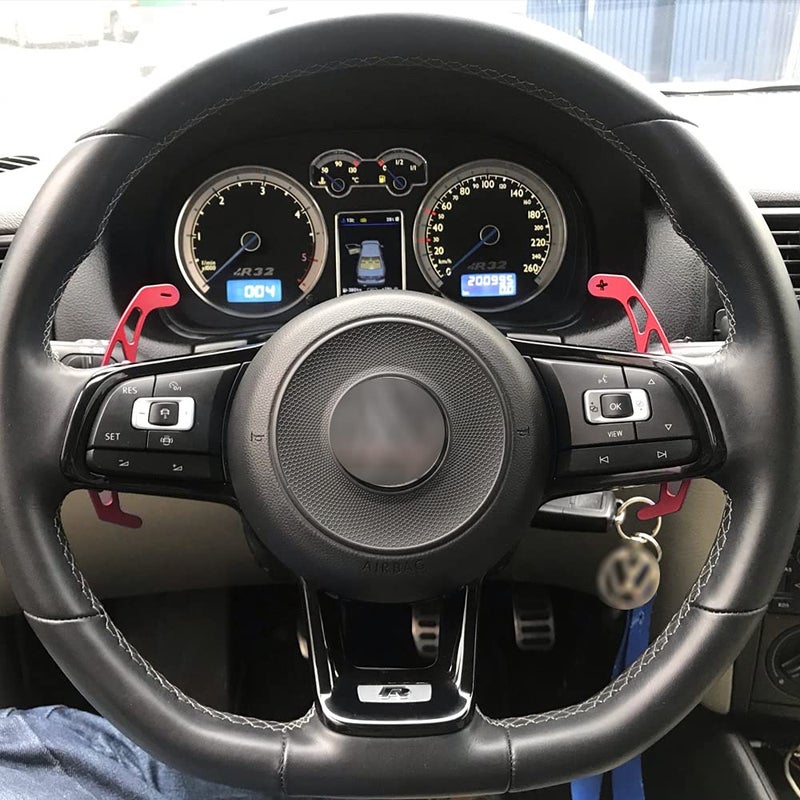 Red Aluminum Paddle Shifters Extensions For VW Golf GTI MK7 R GTD GTE Polo 6C - Image 4