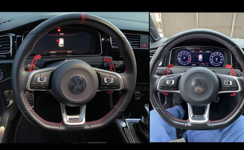 Red Aluminum Paddle Shifters Extensions For VW Golf GTI MK7 R GTD GTE Polo 6C - Image 3