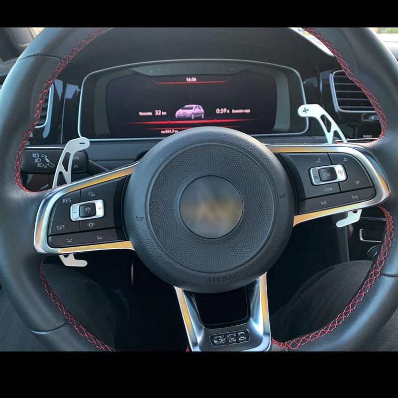 Red Aluminum Paddle Shifters Extensions For VW Golf GTI MK7 R GTD GTE Polo 6C - Image 5