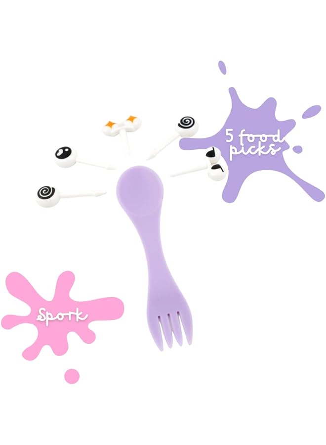 TINY WHEEL sporks + 5 picks Purple - Image 4