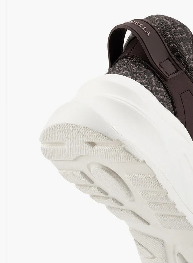 Flora Bella By Shoexpress BROWN Flora Bella Monogram Print Lace-Up Sneakers for Women | Best Price UAE