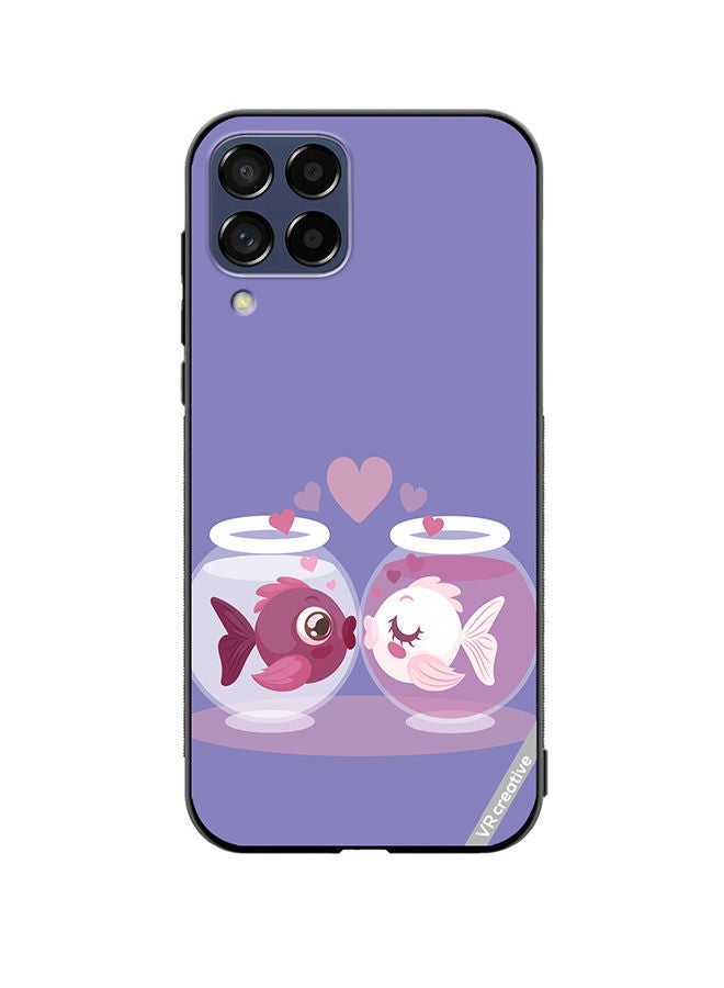 VR CREATIVE Protective Case Cover For Samsung Galaxy M53 Love Fish Design Multicolour - Image 1