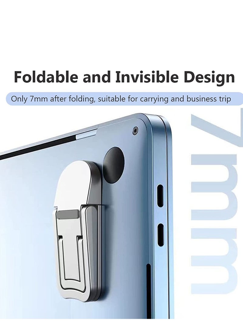 phomemo Mini Foldable Laptop Stand, 2PCS Self-Adhesive Portable Invisible Computer Keyboard Riser, Adjustable Height for for MacBook, Dell, HP and Other 10-17 Inches Laptop,  Black - Image 4