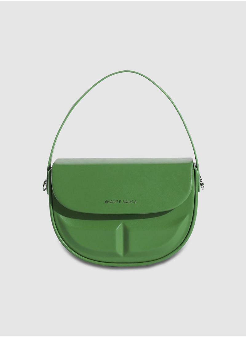 Haute Sauce - Structured Curve Handbag - Green - Image 1