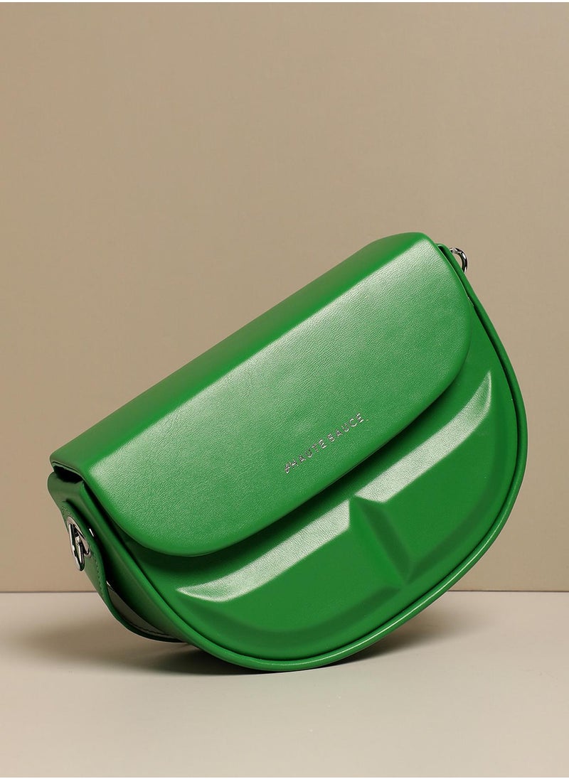 Haute Sauce - Structured Curve Handbag - Green - Image 1