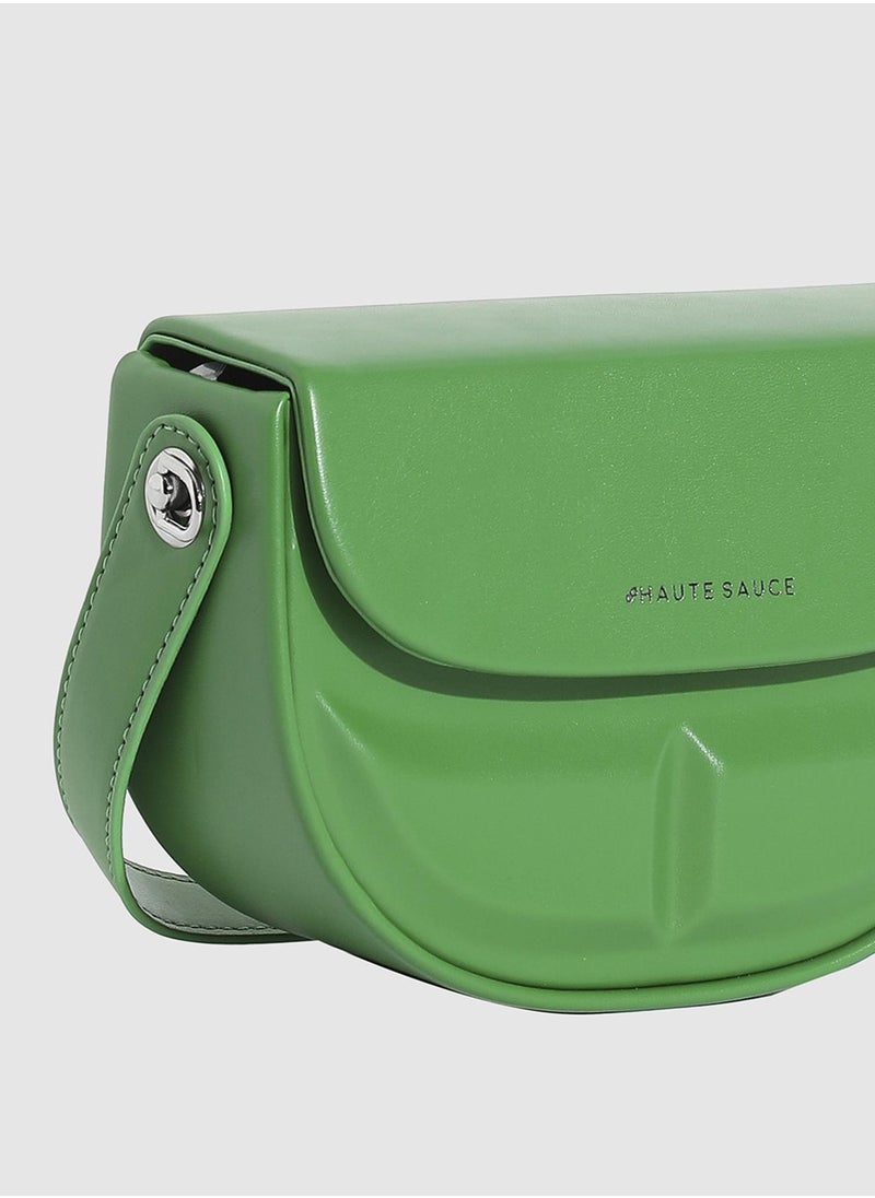 Haute Sauce - Structured Curve Handbag - Green - Image 1