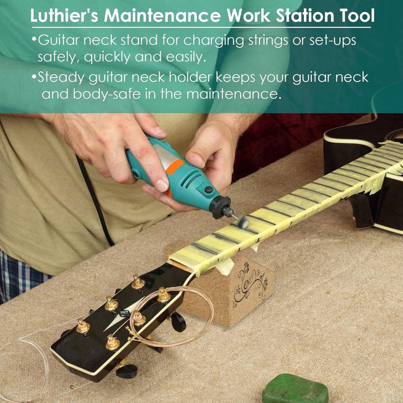 Hricane Guitar Neck Rest,Guitar Neck Support Pillow-Two Angles Guitar Neck Cradle,String Instrument Repair Kit for Guitar Workstation, Ukuleles, Violins, Banjos, Mandolins - Image 3