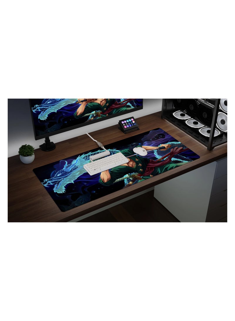 YASA GAME Extended Large Gaming Mouse Pad 100 X 50 cm XXL Full Desk Art style & Mousepad Non-Slip Rubber Base Big Keyboard Mat with Stitched Edges water resist for Gaming from Yasa ( Zoro ) - Image 5