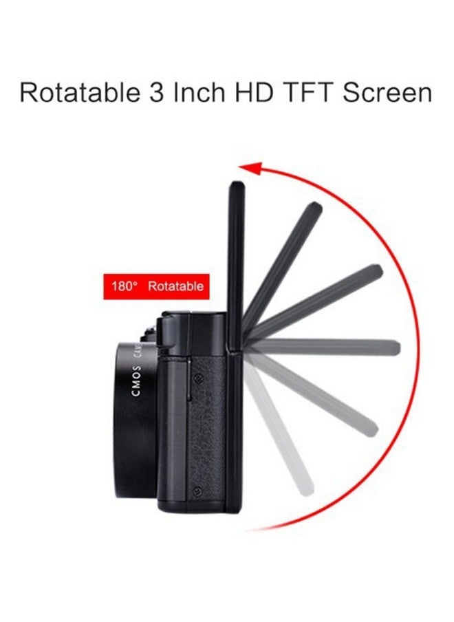 Generic - 4K HD Digital Camera, 48MP with 3-inch Flip Screen,16x Digital Zoom, with Wide-angle Lens, with 64GB Memory Card - Image 1