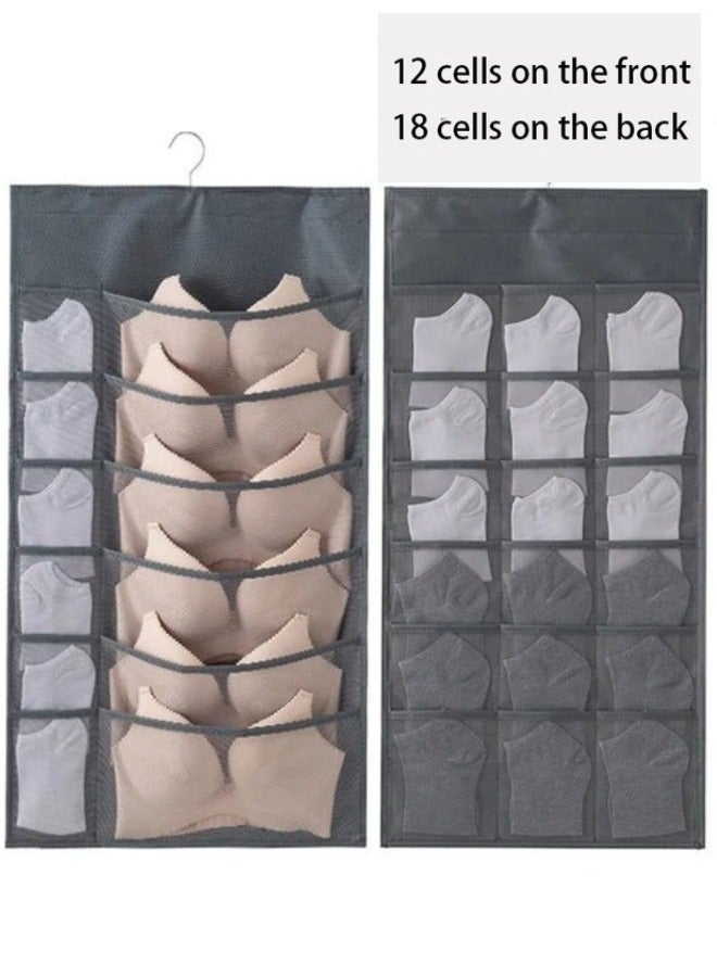 Double-Sided Hanging Clothes Organizer, Multi-Colour - Image 1