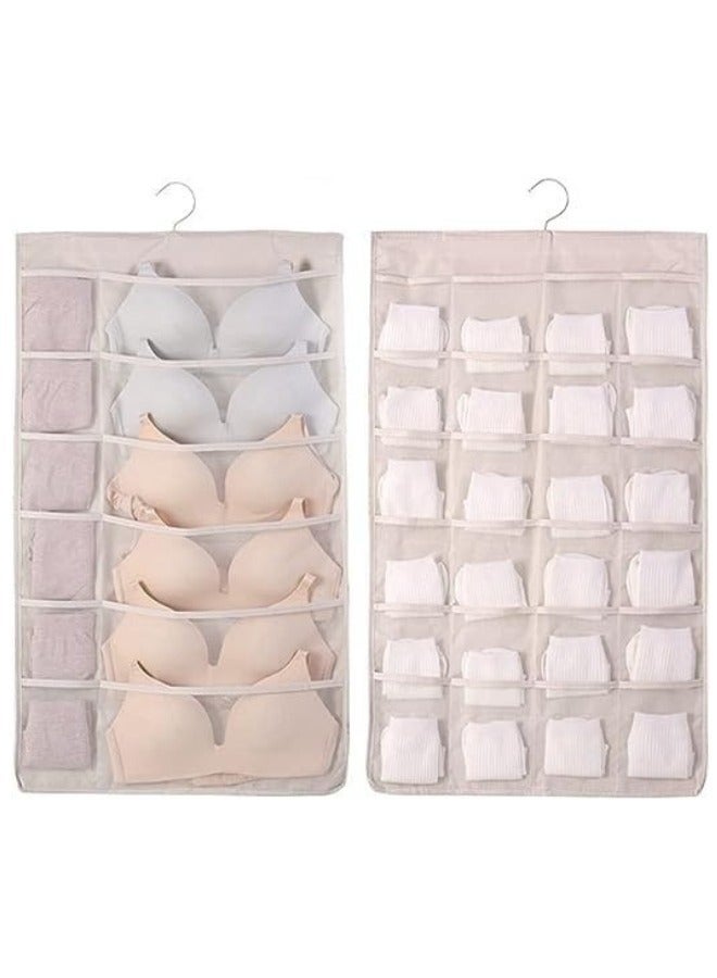 Double-Sided Hanging Clothes Organizer, Multi-Colour - Image 3