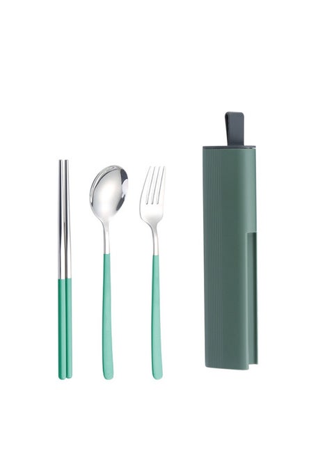 4PCS Chopsticks Spoon Fork Set Portable Cutlery Set With Box