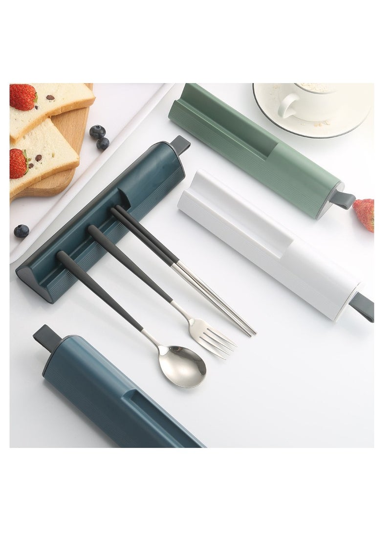 Generic - 4PCS Chopsticks Spoon Fork Set Portable Cutlery Set With Box - Image 1