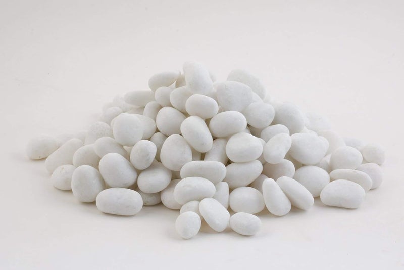 STONE STORIES PebblesStonestories Snow White Decorative Garden and Landscaping Stones 5 kg Extra Small Size 121 - Image 1