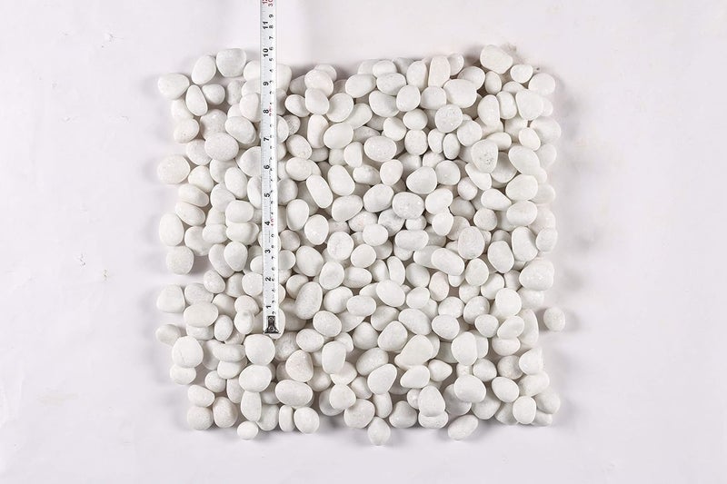 STONE STORIES PebblesStonestories Snow White Decorative Garden and Landscaping Stones 5 kg Extra Small Size 121 - Image 2