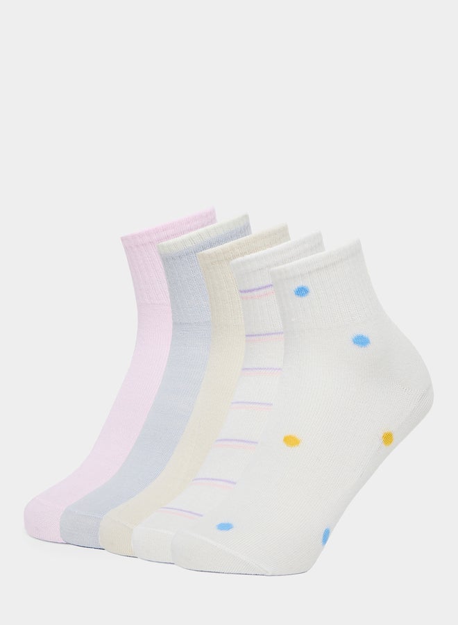 Styli Pack of 5 - Pastel Ankle Socks - Image 1