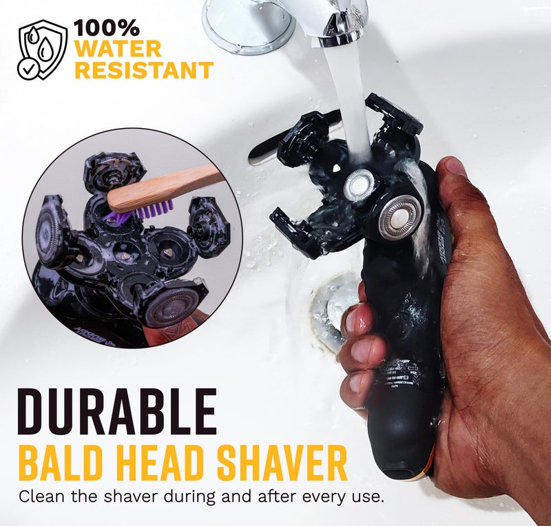 The Cut Buddy Replacement Shaver Head, Universal Rotary Wet & Dry 5-Blade Head for Coarse Hair, Skull, Face, Body, Arms, Legs, Back, Chest, 1 Unit, The Cut Buddy - Image 4