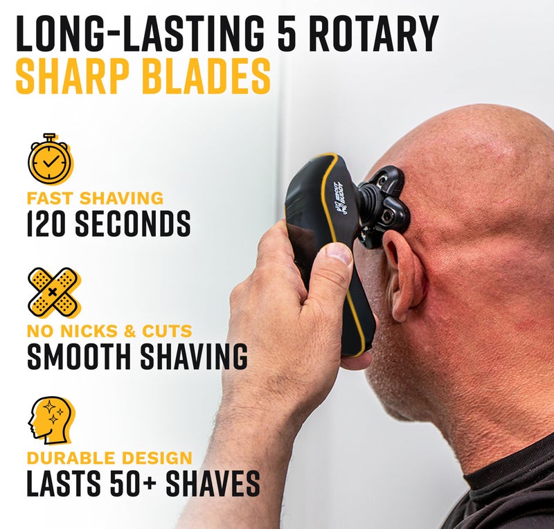The Cut Buddy Replacement Shaver Head, Universal Rotary Wet & Dry 5-Blade Head for Coarse Hair, Skull, Face, Body, Arms, Legs, Back, Chest, 1 Unit, The Cut Buddy - Image 3