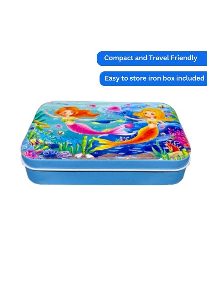 أحجية سفر خشبية ملونة | لعبة أحجية ممتعة ومناظر طبيعية، 60 قطعة، للأطفال من سن 4 سنوات فما فوق | ألعاب تعليمية للأطفال الصغار، ومرحلة ما قبل المدرسة، وأطفال مونتيسوري (حورية البحر) - Image 3