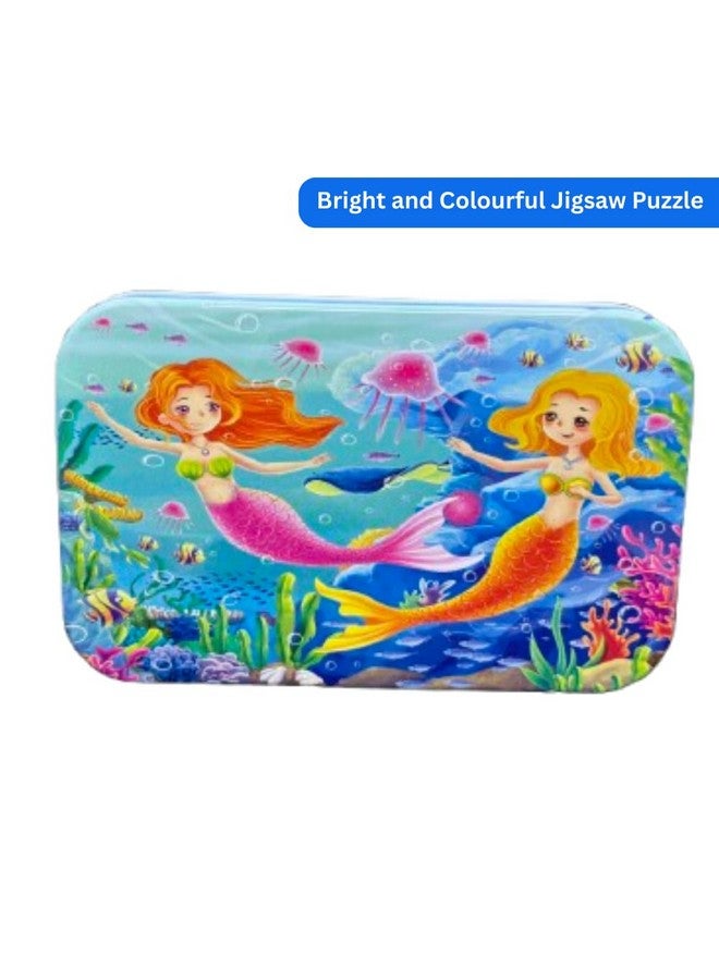 أحجية سفر خشبية ملونة | لعبة أحجية ممتعة ومناظر طبيعية، 60 قطعة، للأطفال من سن 4 سنوات فما فوق | ألعاب تعليمية للأطفال الصغار، ومرحلة ما قبل المدرسة، وأطفال مونتيسوري (حورية البحر) - Image 2