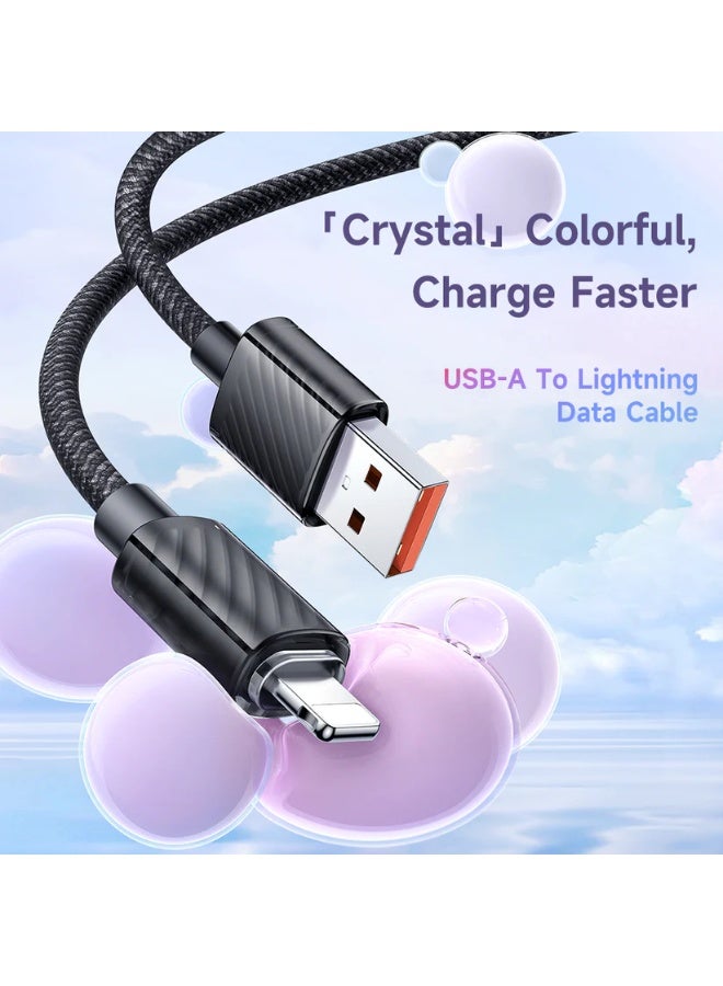 مكدودو كابل شحن سريع CA-364 Dichromatic Series بطول 1.2 متر، 3 أمبير ونقل بيانات بسرعة تصل إلى 480 ميجابت في الثانية، تصميم ثنائي اللون مستوحى من بلورات الجليد، هيكل مضفر من النايلون القوي لتحمل الانحناءات والاستخدام اليومي، متوفر مع واجهات USB إلى Lightning أو Type-C - Image 5