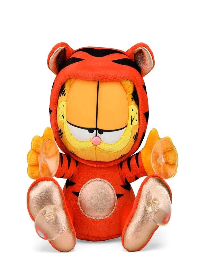 Kidrobot Garfield Year of The Tiger 8"" Plush Window Clinger - Red Edition, Orange - Image 1