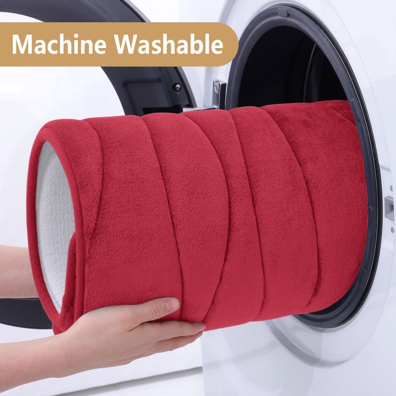 Buganda Memory Foam Bathroom Rug Mat 30x20  Extra Soft and Absorbent Bath Mats  Non-Slip and Machine Washable Bath Rugs for Bathroom Floor Tub and Shower  Red - Image 4